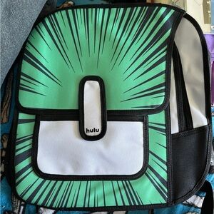 Hulu Green and White Kids Backpack